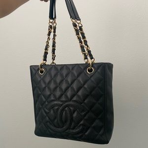 SOLD ON M! Chanel Petite Black Caviar Tote